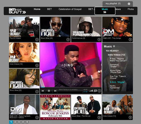 BET site media player
